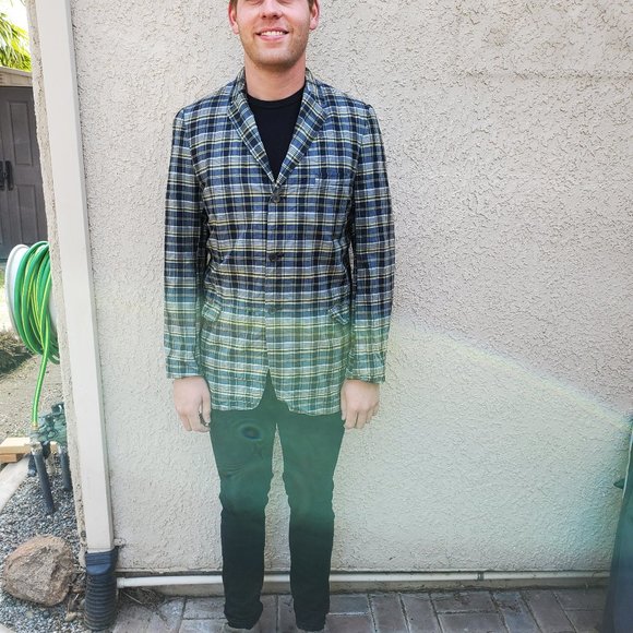 Vintage Other - vintage 1960s blue plaid mens blazer by Cranbrook